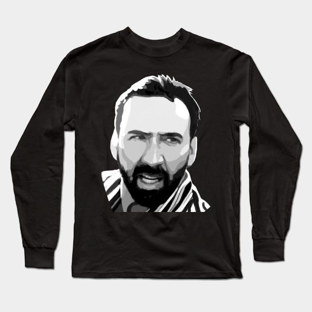 Nicolas Cage Long Sleeve T-Shirt by Fefierys